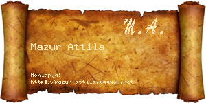Mazur Attila névjegykártya