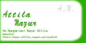 attila mazur business card